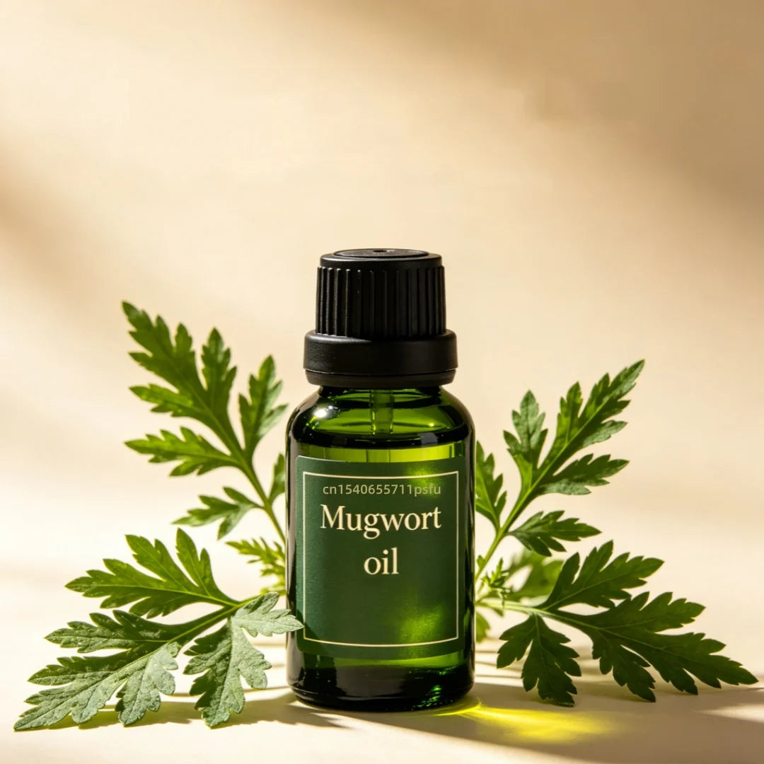 100% Pure & Undiluted Natural Mugwort Oil for Aromatherapy,  Artemisia Argyi Oil for Diffuser, Skin & Candle,Soap,Incense Making