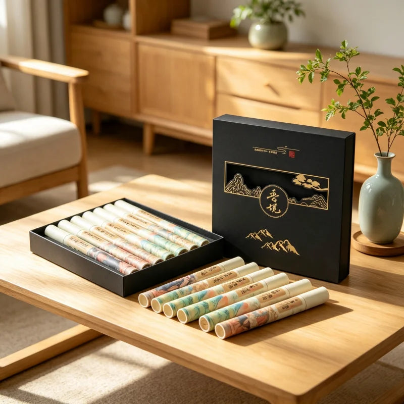 400 pieces of ten tube Five Classics Incense Gift Box with Ink Painting Style, Sandalwood, Agarwood, etc. Suitable for home gift
