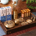 Pure Copper Incense Set Incense Seal Sandalwood Agarwood Powder Hit Seal Tools Beginner Tools Incense Burner Tower