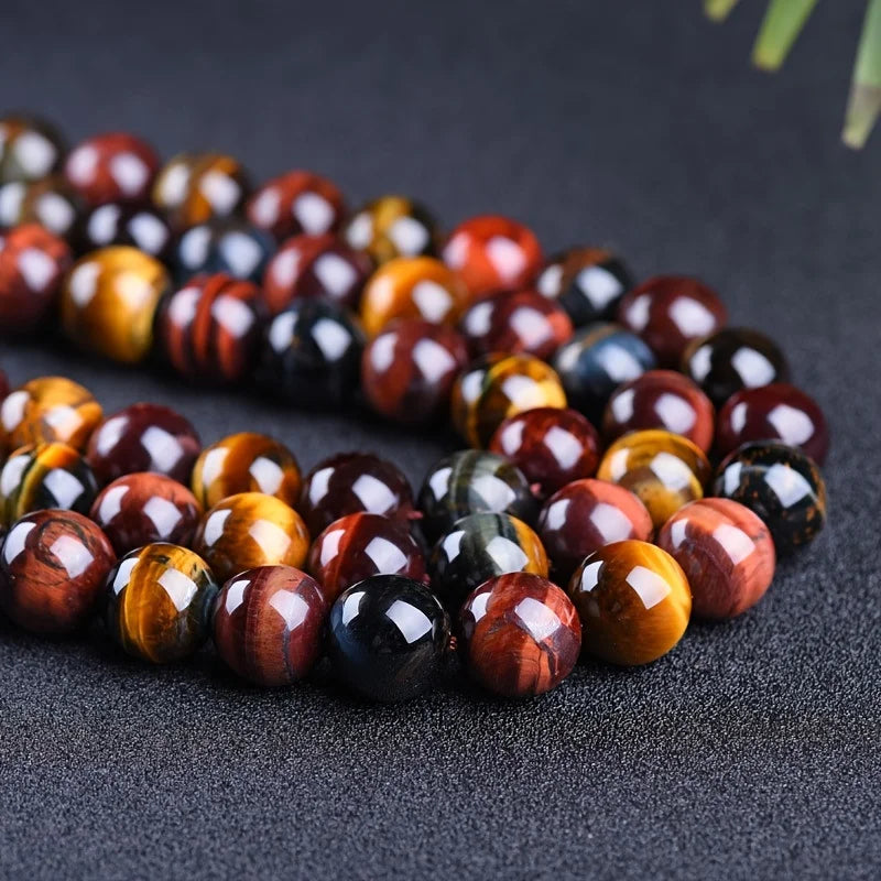 4/6/8/10/12mm Natural Multicolor Tiger Eye Stone Round Beads DIY Jewelry Making Supplies Bracelets Necklaces Accessories 15inches - AliExpress