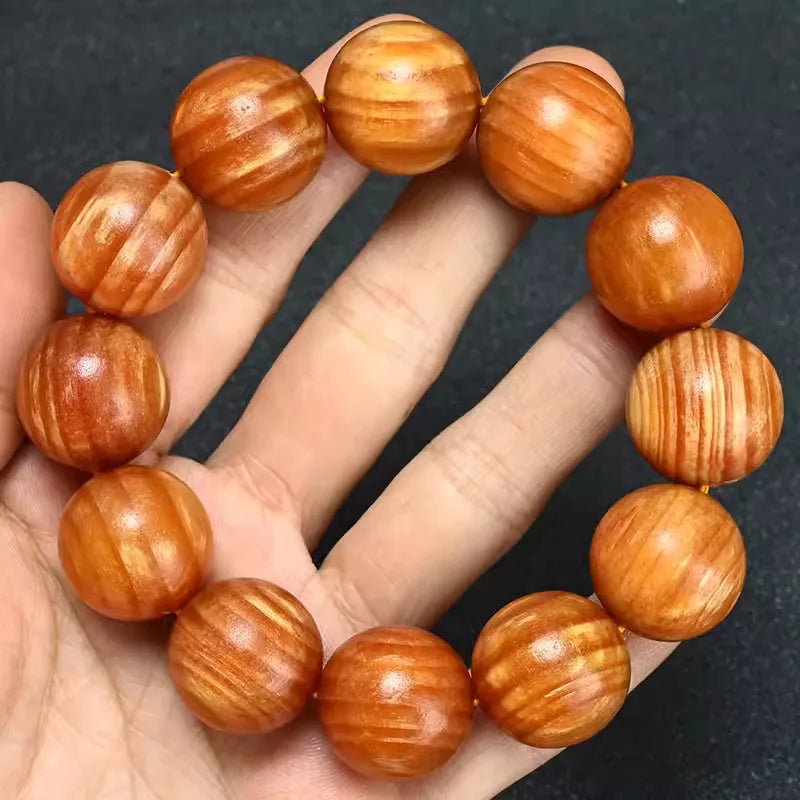 Amber Wood Beads Bracelet 20mm Ethnic Style