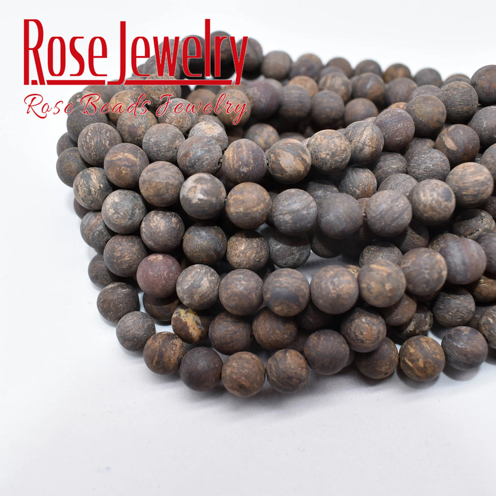 Matte Natural Bronzite Stone Beads Round Loose Spacer Beads For Jewelry Making DIY Bracelets Necklace 15'' Strand 4/6/8/10/12 mm