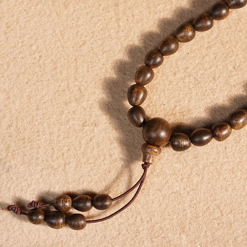 Brunei Old Material Agarwood Drop Bead Neckwear Bracelet Unshaped Scented Beaded String for Men Women Couples Gifts