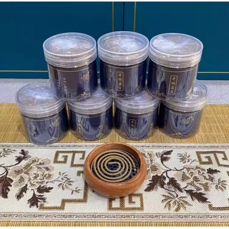 2.5 Hours Qinan Coil Incense Natural Agarwood Temple Worship Home Indoor Incense Purify The Air Calm The Mind and Aid Sleep