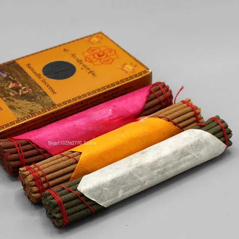 3 Bundles/Box Nepalese Tibetan Incense Handmade Thread Incense Home Temple Worship Aromatherapy Soothes and Purifies The Air
