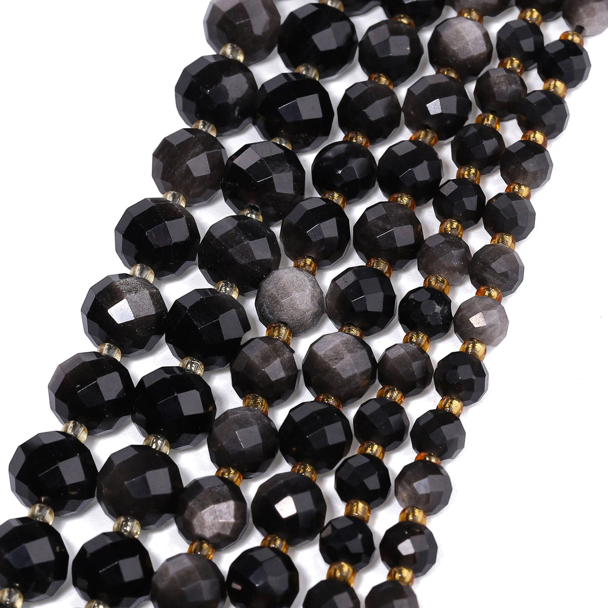 6 8 10mm Faceted Round Beads Natural Garnet Stone Beads for Jewelry Making Diy Bracelet Necklace Accessories 7.5inch