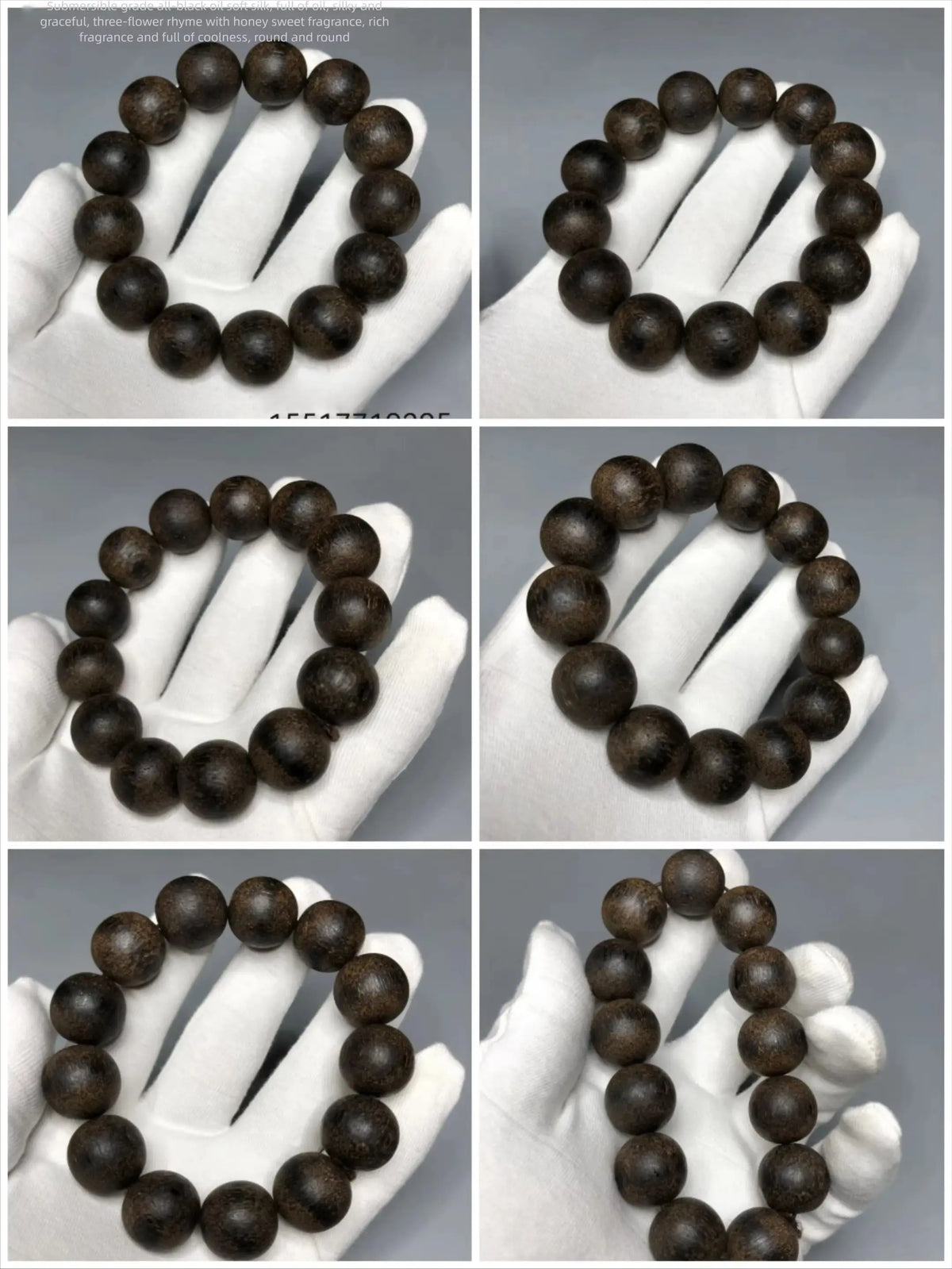 Natural Old MaterialNatural Soft Silk AgarwoodOld Material Soft Silk Agarwood Bracelet  Sinking Grade Sugar Knot Agarwood Prayer
