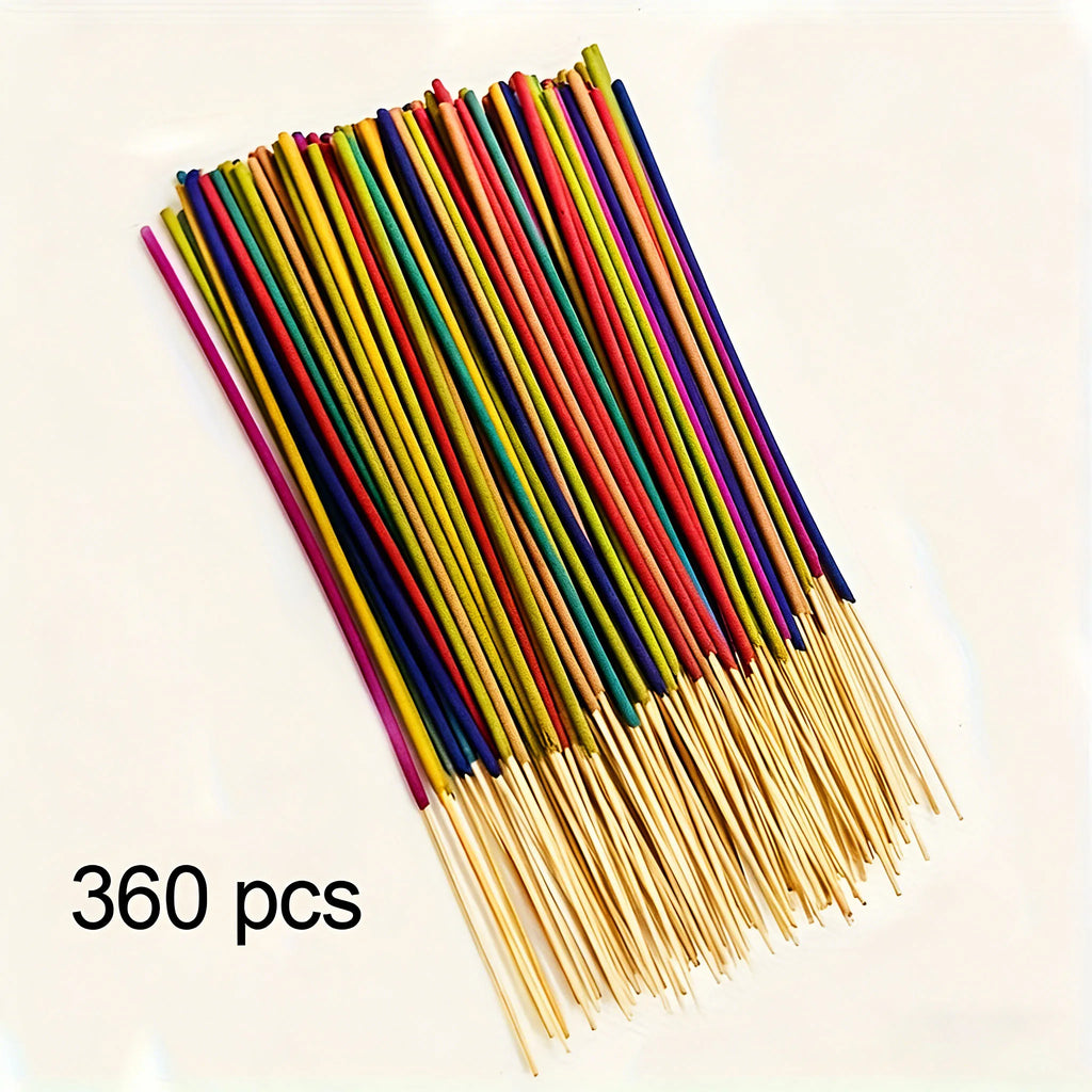 Wholesale Multi-Colored and Multi-Scented Incense Sticks - White Sage~Lavender~Rose~Lemongrass and Jasmine Various Scents |   Long-Lasting Home Air Purification Fragrance |   Christmas Gifts, Wholesale Options: 45/90/180/360 Pieces