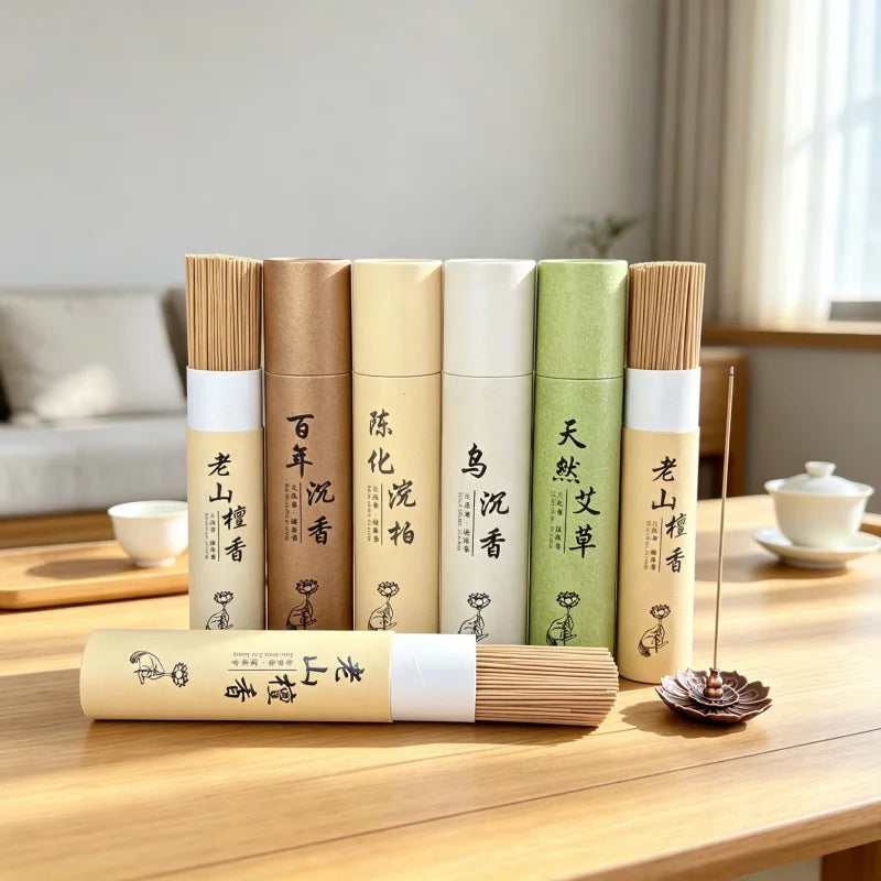 400Pcs Natural Sandalwood Sticks Home Incense Sticks Blessing Ceremony Prayer Buddha Incense Wormwood Sandalwood Agarwood