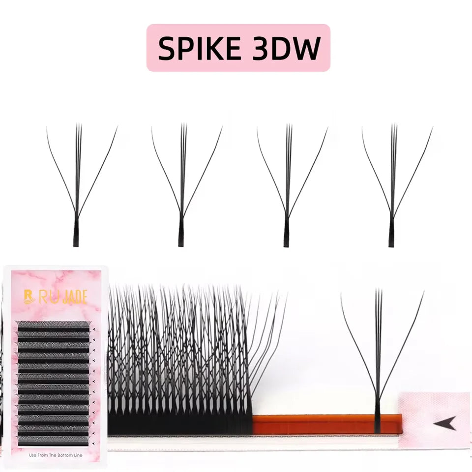 AGUUD 4D W Shape False Eyelashes Natural Volume Fans