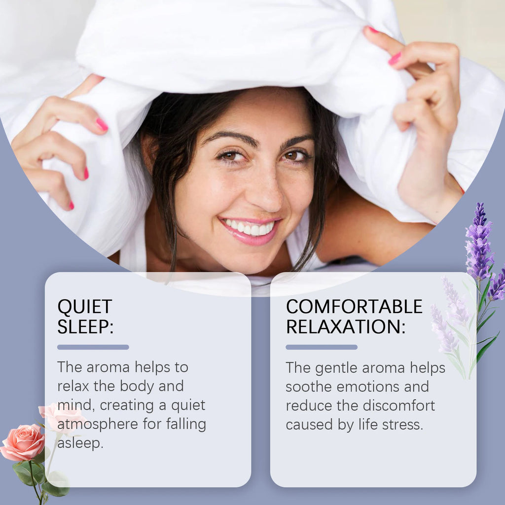 Lavender Sleep Essential Oil Aromatherapy Anti Fatigue Stress Anxiety Relaxing Body Mind Improve Insomnia Aromatic Sleep Aid Oil