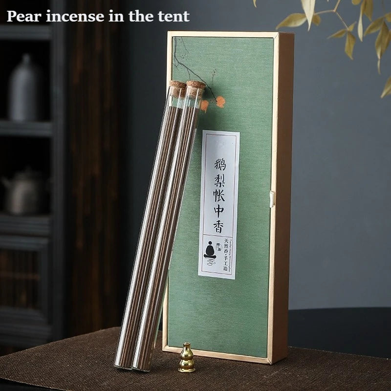 Earl Pear Tent Incense, Incense Sticks & Coils, Agarwood Sandalwood Mugwort, Long Lasting Indoor Home Bedroom Aromatherapy