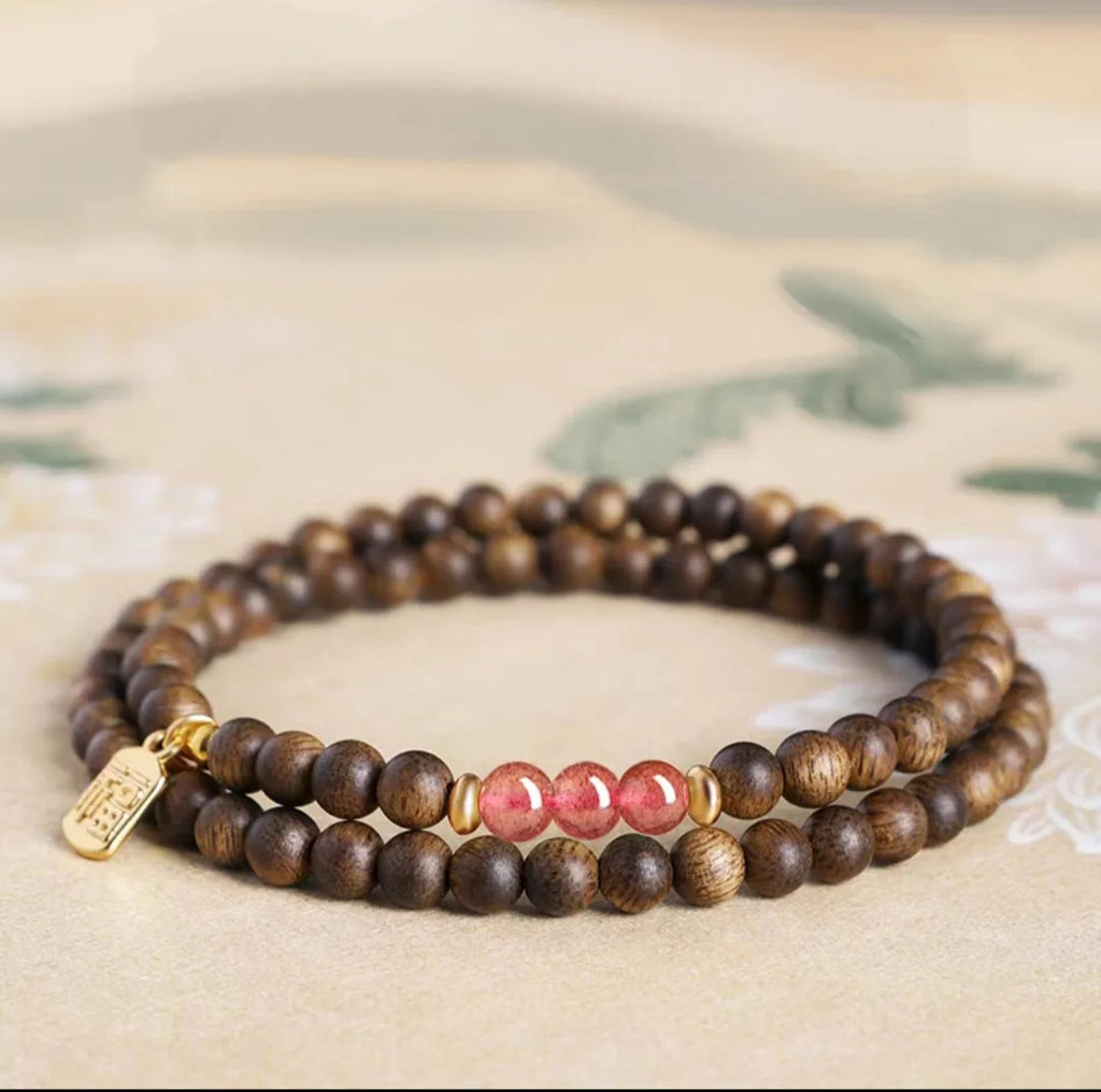 Natural Green Agarwood Bracelet 6mm Square Beads