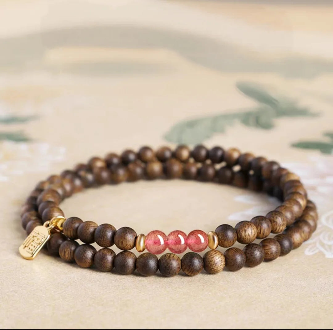 Natural Green Agarwood Bracelet 6mm Square Beads