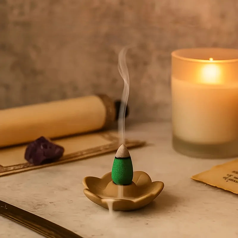 98/198/297 Pieces of Natural Backflow Incense Cones | 9 Types of Natural Fragrance |   Cleanse the Body and Mind |   Suitable for Meditation, Relaxation, and Holiday Gifts |   Simple and Elegant Packaging |   Multi-Scent Set