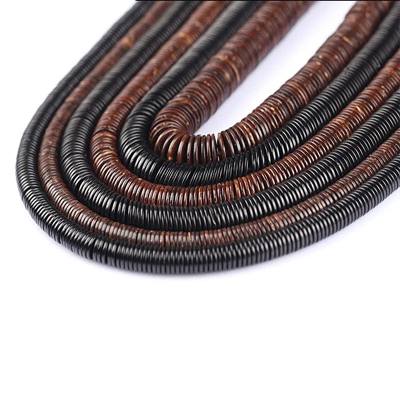 150-100Pcs/Lot Round Natural Coconut Shell Wooden Beads Loose Spacer Beads For Jewelry Making DIY Necklace Bracelet Accessories