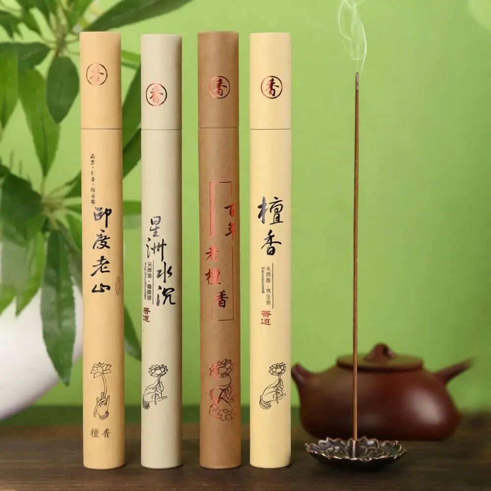 Premium Sandalwood Agarwood Incense Sticks Natural Aroma Indoor Meditation Yoga Zen Relaxation Air Purifier Home Perfume