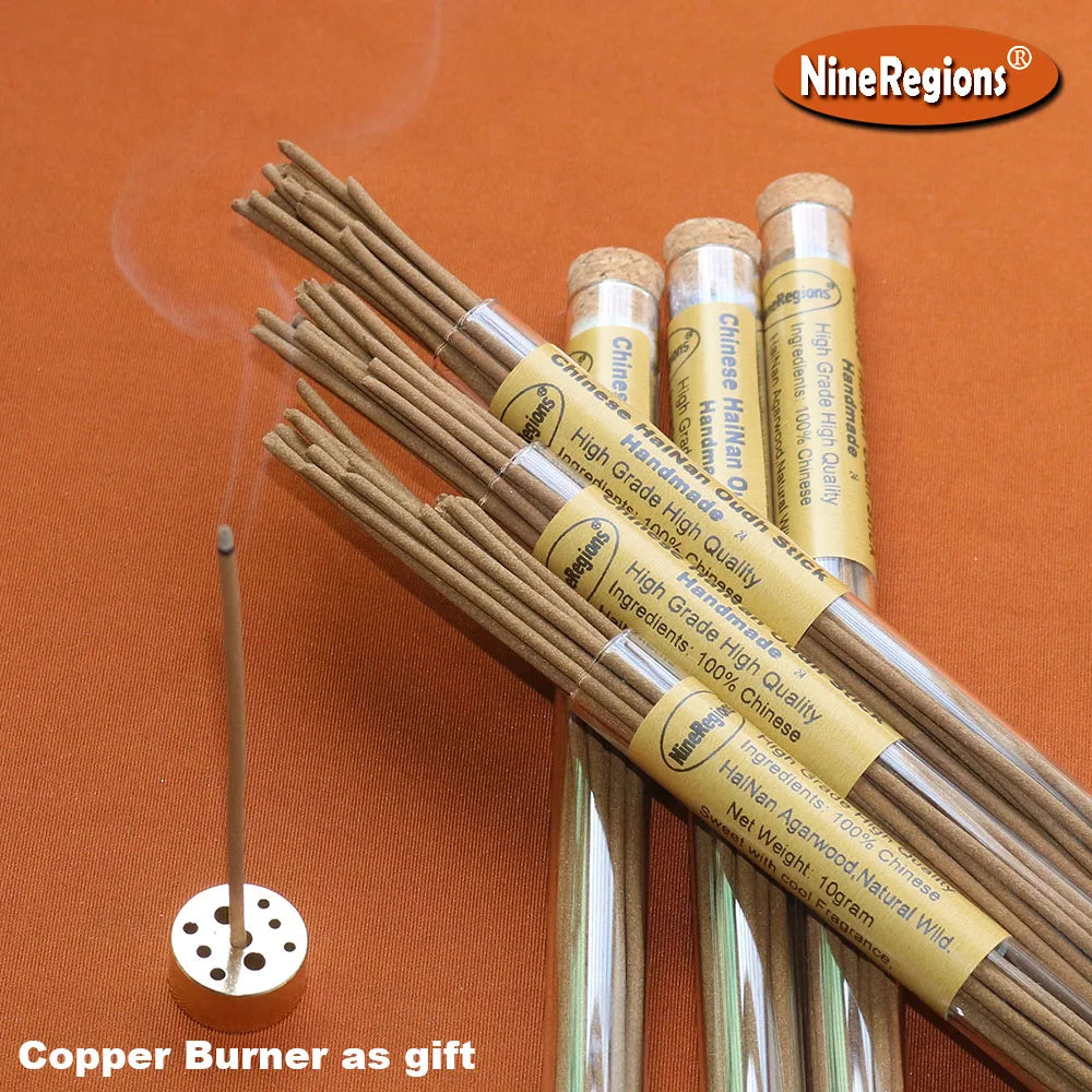 Premium Hainan Agarwood Oud Incense Sticks 10gram Handmade Natural Organic Eco-Friendly More Sweet Cool Fragrance High Quality