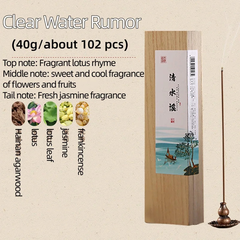 Household Indoor Aromatherapy Incense Sticks Agarwood Sandalwood Mugwort Osmanthus Orchid Fragrance Pet Friendly