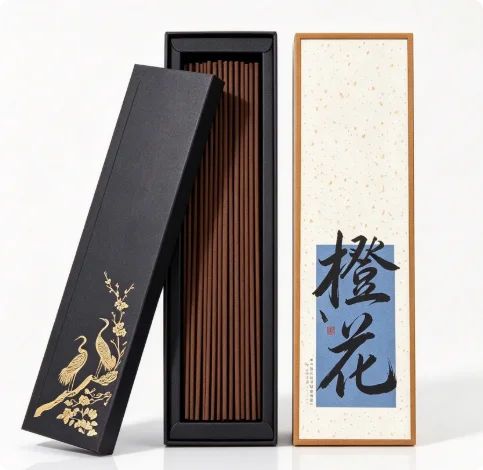 50gJapanese Style Natural Incense Sticks Set for Meditation Yoga Relaxation – Elegant Gift  with Tranquil Scent & Clean Burning