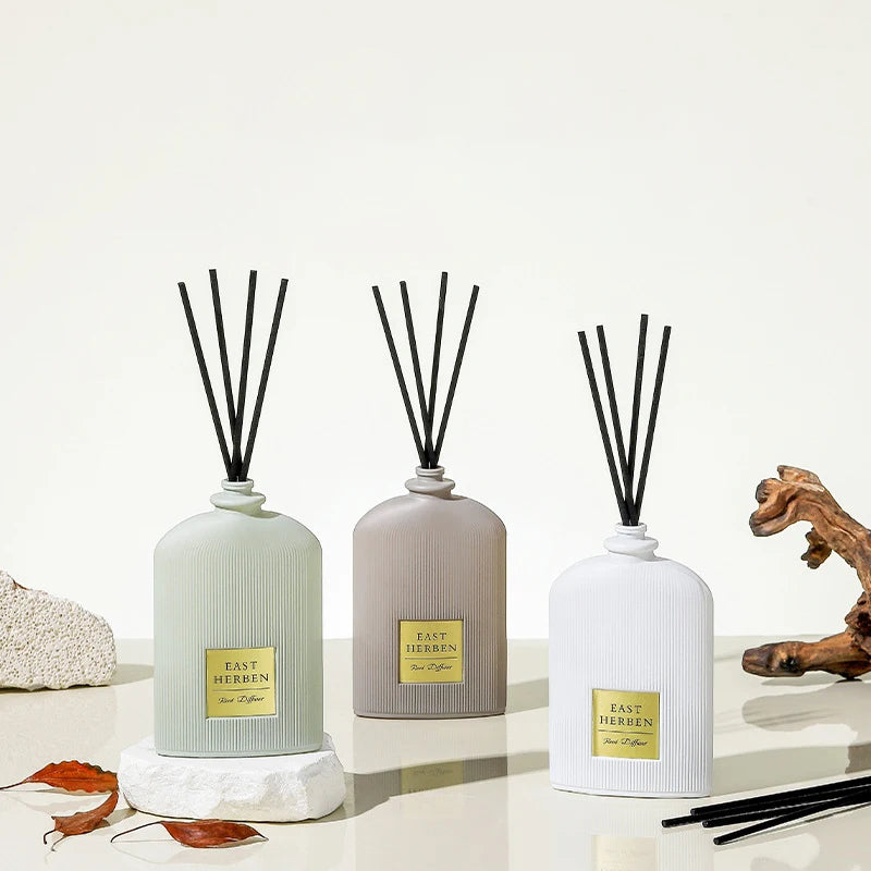 100ml Reed Diffuser Aromatherapy Essential Oil Set with Fiber Sticks for Living Room/Bedroom/Office | Long-Lasting Air Freshener