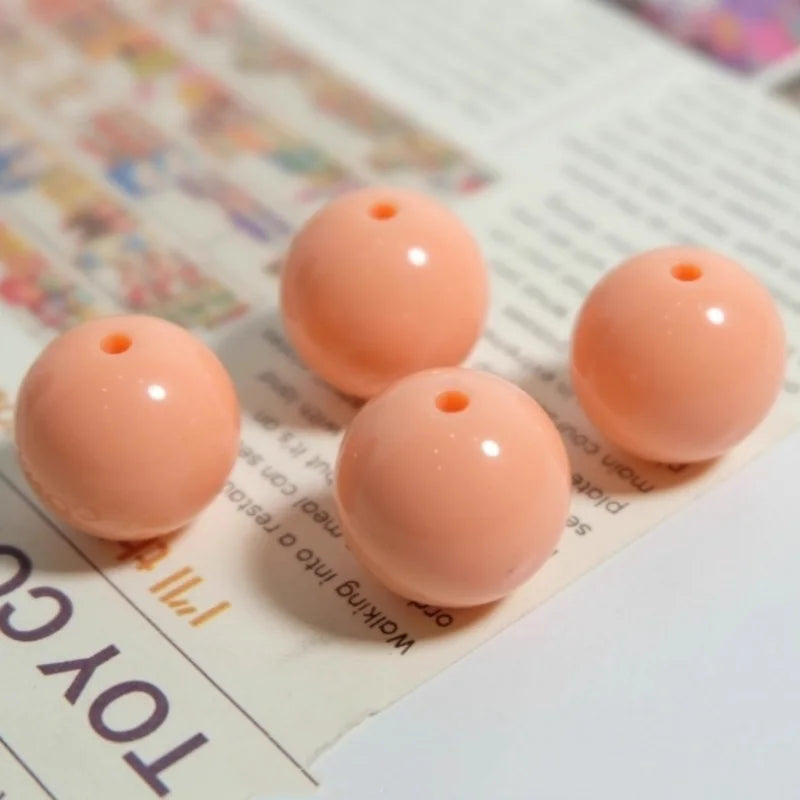 30mm Round Acrylic Beads 26 Colors 5pcs Lot