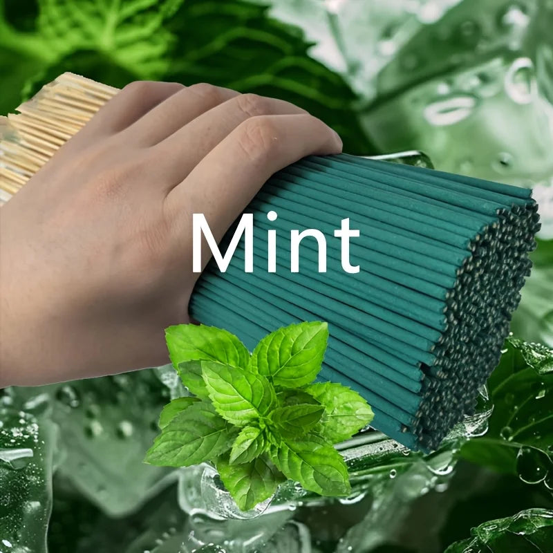 Cooling Mint Incense Sticks Purify the Air, 11/41/81/139/181 Sticks/Pack, Mint Flavor, 22.0cm , Suitable for Yoga and Meditation, Home, Living Room, Tea Room, Hotel, Outdoor Activities, Easy to Carry