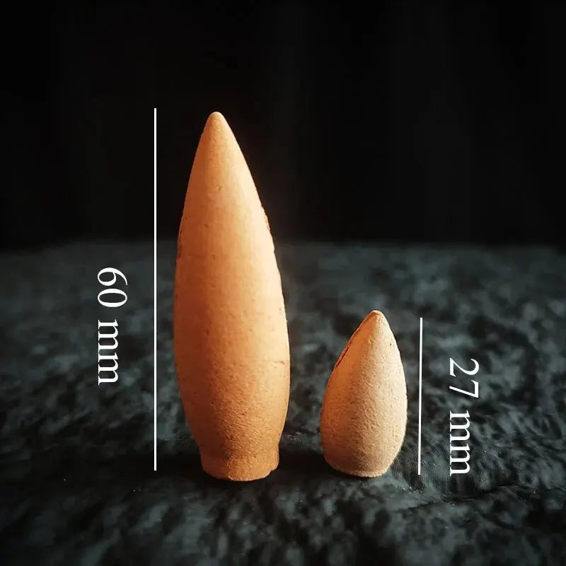 100g About 15 Pieces Oversized Natural Backflow Incense Cones 30 Minutes Sandalwood Scents for Home 6cm Cone Incenses Bulk Sale