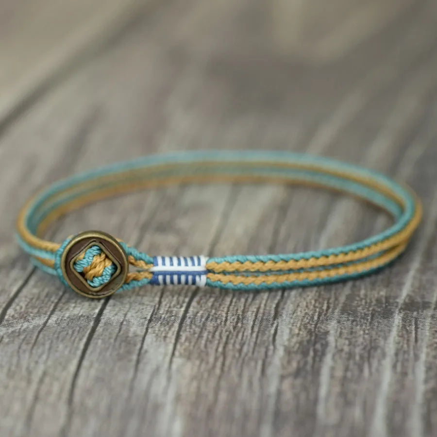 Vintage Viking Men Bracelet A Grade 2mm Ethnic String Braslet Hiphop Street Leisure Accessories Hombre Perfect Gift For Him