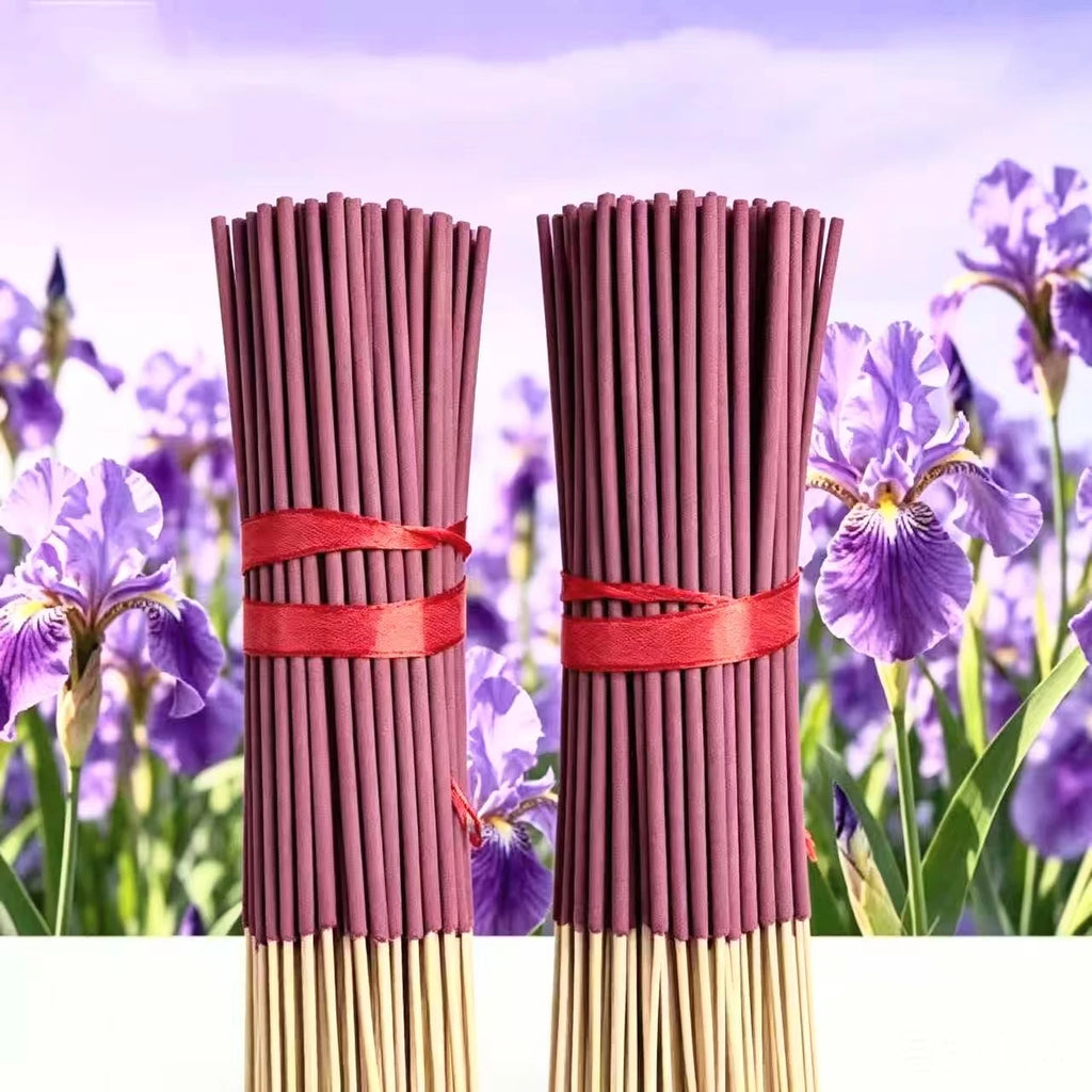 22cm Iris Flower Incense Sticks with Long-Lasting Fragrance, Suitable for Home Bedrooms, Study Rooms, Living Rooms, Tea Rooms, and Reception Rooms, to Purify the Air and Relax the Mind