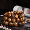 Natural Agarwood Tiger Pattern Bracelet Original Wood Beaded Prayer Beads for Men Women with Fresh Fragrance Gifts