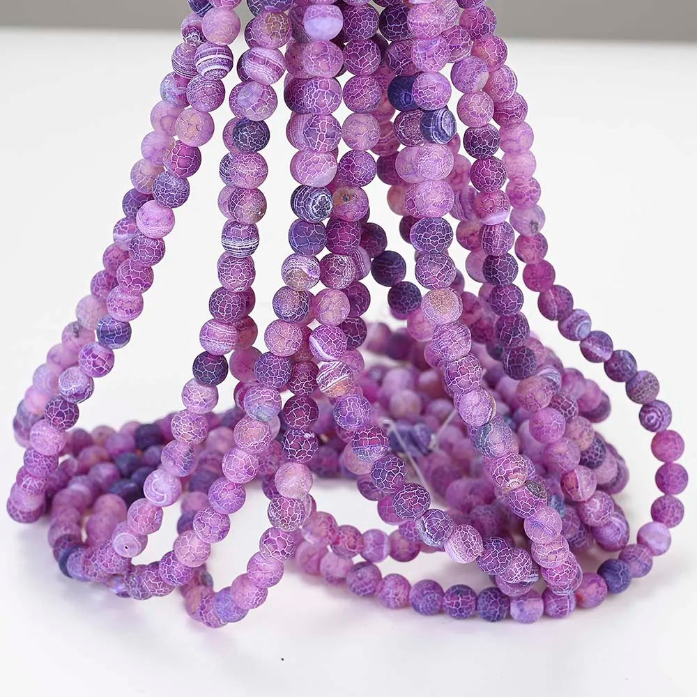 Natural Stone Beads Purple Crystal Morganite Chalcedony Agates Jades Beads For Jewelry Making Handmade Bracelet Necklace 4-10MM