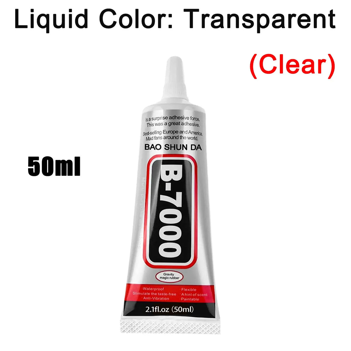 B7000 Semi-Fluid High-Viscosity Clear Adhesive for Gemstones, Diamonds, Rhinestones, and Jewelry Making – 15ml