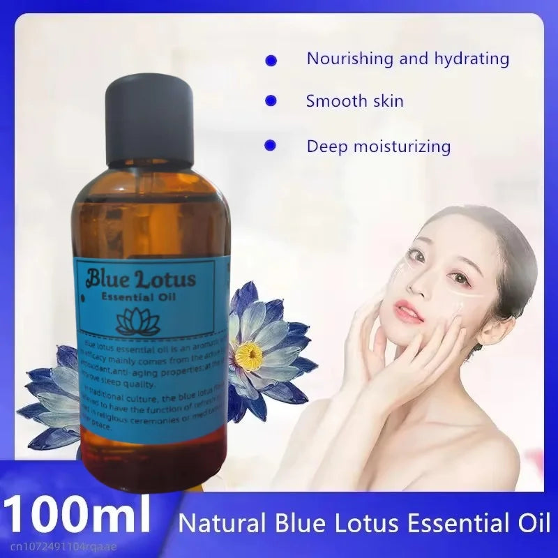 Natural Blue Lotus Essential Oil 100ml for Relaxation & Sleep