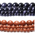 Making Natural Blue Green Golden Sandstone Round Loose Beads 4 6 8 10 12 MM Pick Size For DIY Necklace Bracelet Jewelry Make