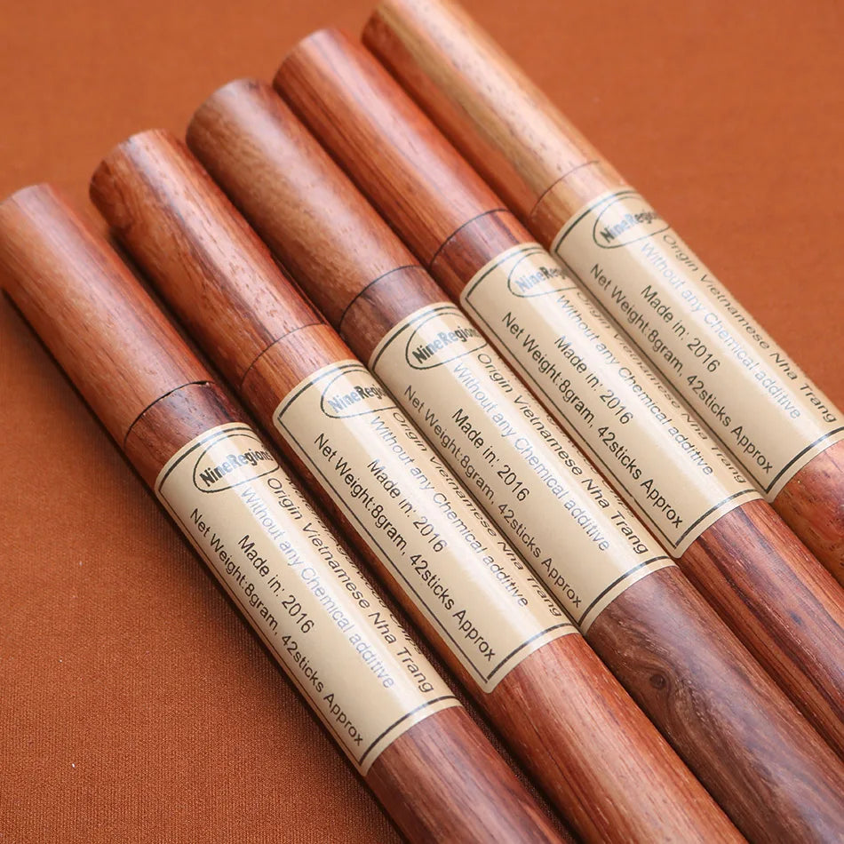 8g 42sticks Genuine Natural Vietnam Nha Trang oudh incense stick rosewood Tube packing oud incienso stong sweet & cool smell