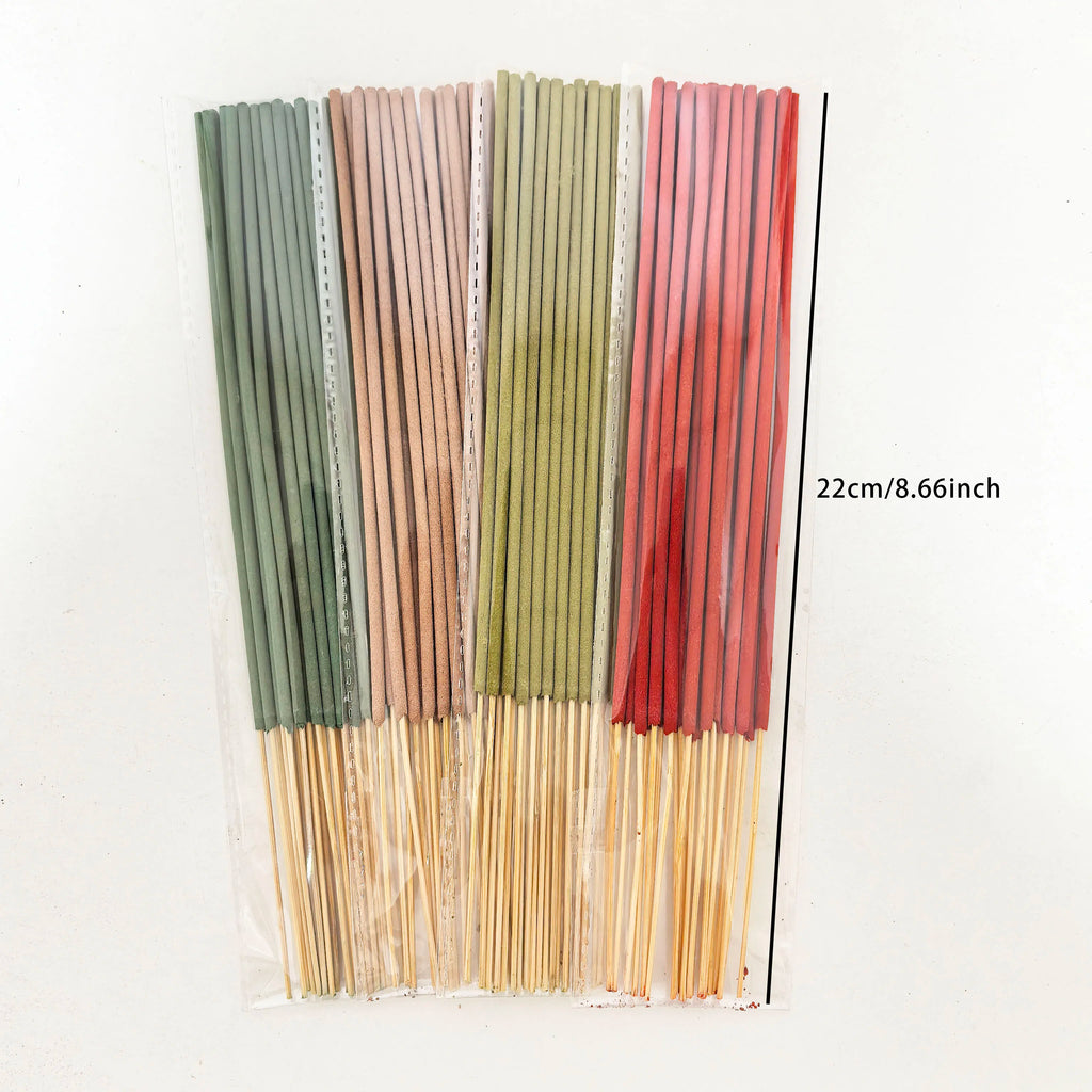 126 Pieces/6 Sets, 12-Month Seasonal Series Combination Set of 22cm Incense Sticks, Including Sandalwood, Agarwood, Dragon's Blood, Cherry, Rose, Jasmine, Watermelon, Strawberry, Cherry, Passion Fruit, Iris, Lavender,