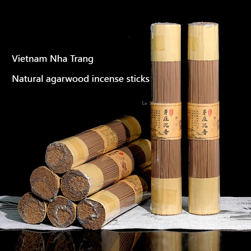 21Cm Natural Nha Trang Agarwood Incense Stick/Temple Worship and Sacrificial Ceremonies Home Indoor Air Purification Joss Stick