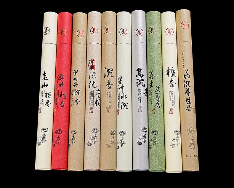 10Pcs/Set Natural old Sandalwood Incense Gift Set Agarwood Insense sticks Aromatherapy Sage Aromatic Stick Aroma Scented Scent