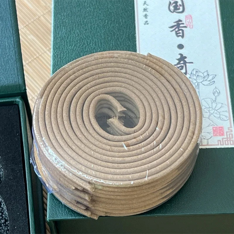 2/4 Hours Qinan Coil Incense Natural Agarwood Household Indoor Aromatherapy Yoga Meditation Soothing Spirit Lasting Fragrance