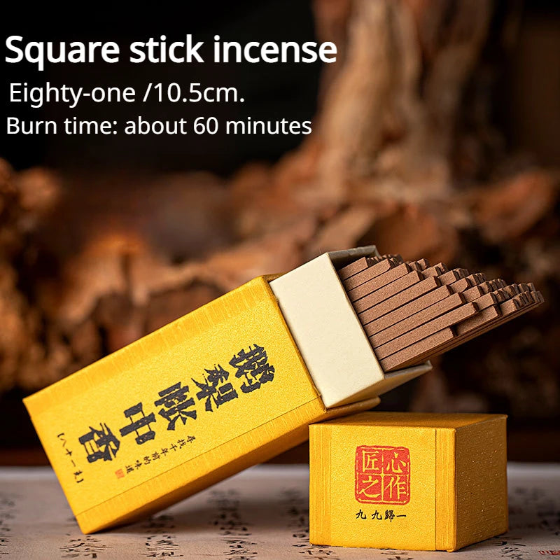 81 Roots Square Stick Incense Goose Pear Incense Household To Worship Tea Room Yoga To Refresh/sleep Deodorize Aromatherapy
