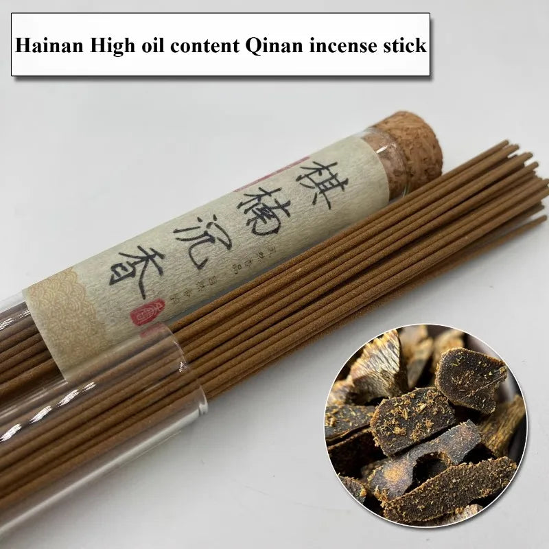 10g Authentic Qi Nan Hainan Agarwood Natural Line Incense Home Indoor Calming Helps Sleeping Purification Air Lasting Fragrance