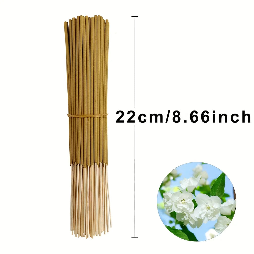 20/50/100 Pieces, Yellow Jasmine Incense Sticks, Length 8.66inch , Suitable for Yoga, Meditation, Home, Living Room, Study, Popular Portable Incense.