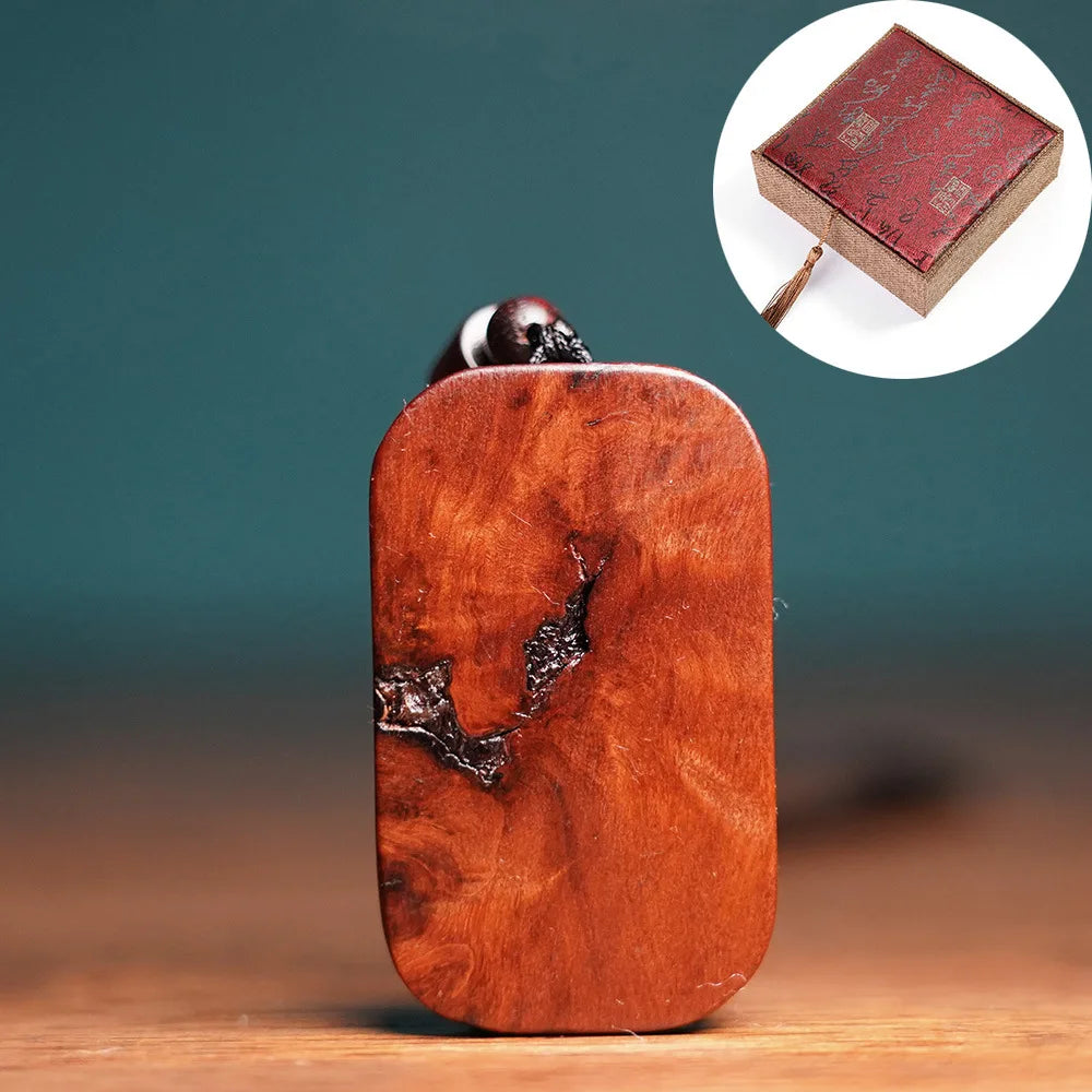 2026 Natural Lightning Struck Jujube Wood U Shape Pendant
