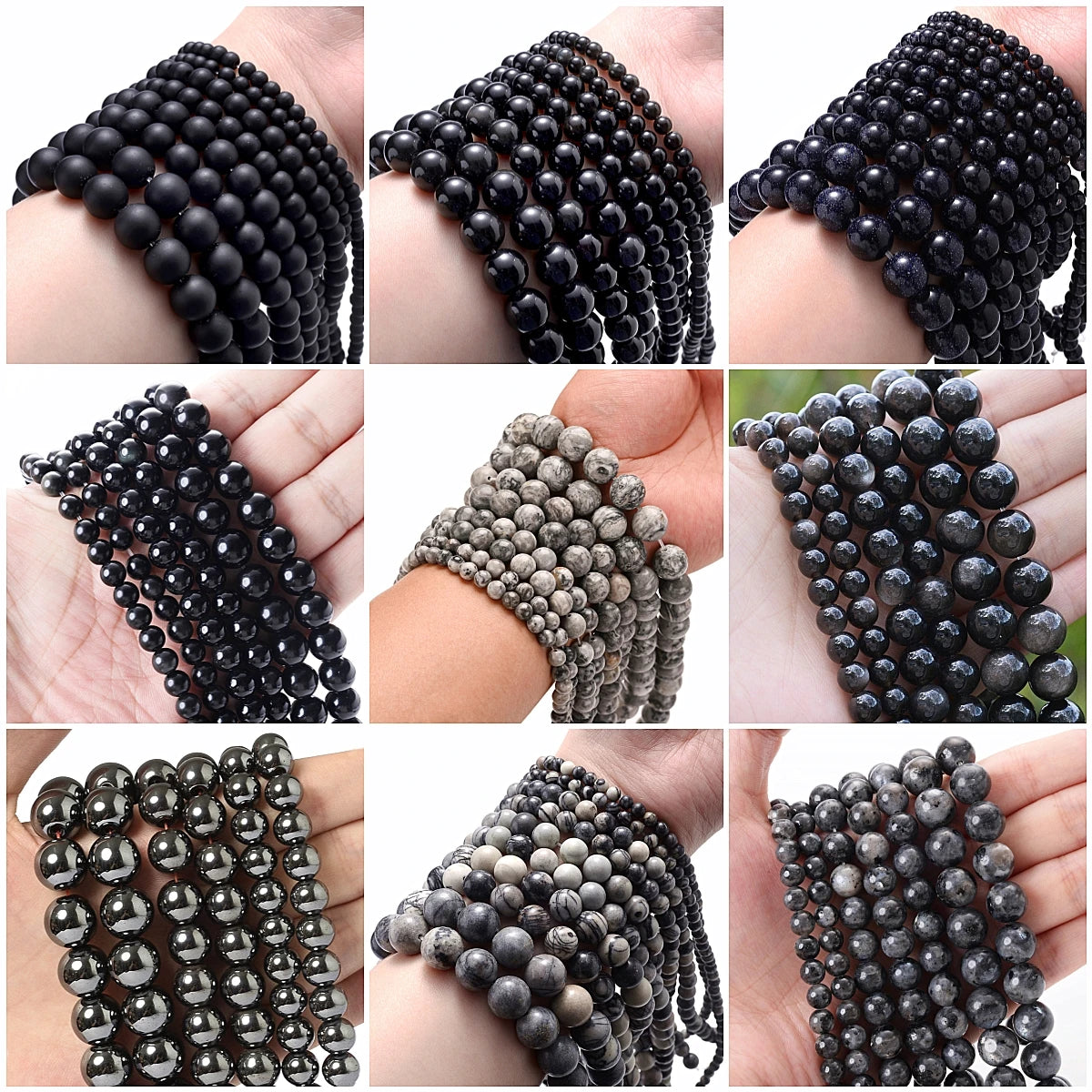 Natural Stone Beads 4 6 8 10mm Tiger Eye Lava Tourmaline Jades Agate Crystals Opal Bead for Jewelry Making DIY Bracelet Necklace