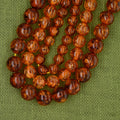 10mm Round Resin Amber Snowflake Beads for Jewelry DIY