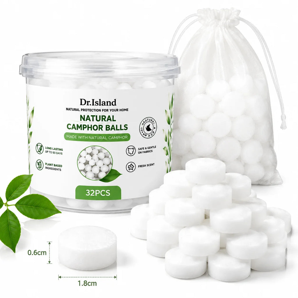 Natural Camphor Balls for Puja Aromatherapy, Alcanfor En Bloques, Odor Eliminator, Kapoor for Pooja, Home Fragrance 70 Grams (32