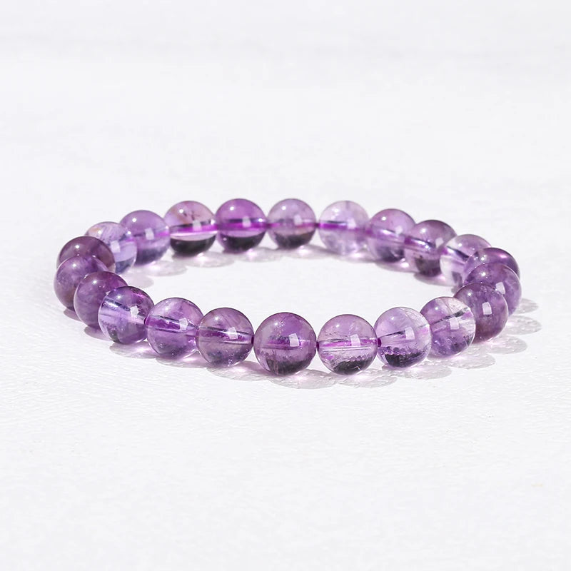 JD 6 8 10mm Natural Stone Beaded Bracelet Obsidian Fluorite Quartz Jasper Healing Beads Bangles Women Men Stretch Yoga Jewelry