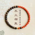 Nanhong Red Agate Agarwood Bracelet Natural Aloeswood Beaded Bangle for Women Lucky Charm Gifts
