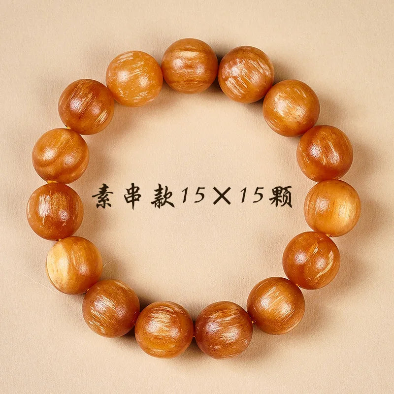 Amber Wood Beads Bracelet 20mm Ethnic Style